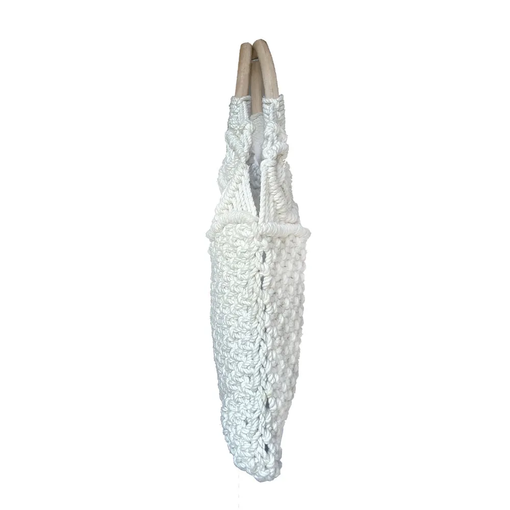 Macrame Stylish White Beach Bag Perfect For Women & Girls